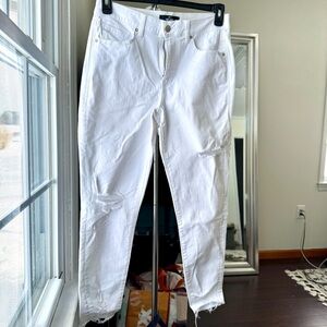 LuLaRoe White Distressed Skinny Jeans